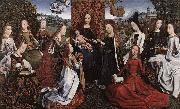 Master of the Saint Lucy Legend Virgin Surrounded by Female Saints oil painting artist